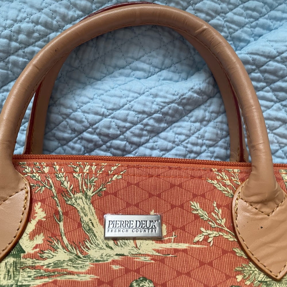 Dooney & Bourke Orange Scenic Toile Tote - Picture 9 of 11